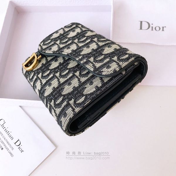 Dior包 迪奧零錢包 Dior馬鞍老花三折短錢包 S5613  Dyd1028